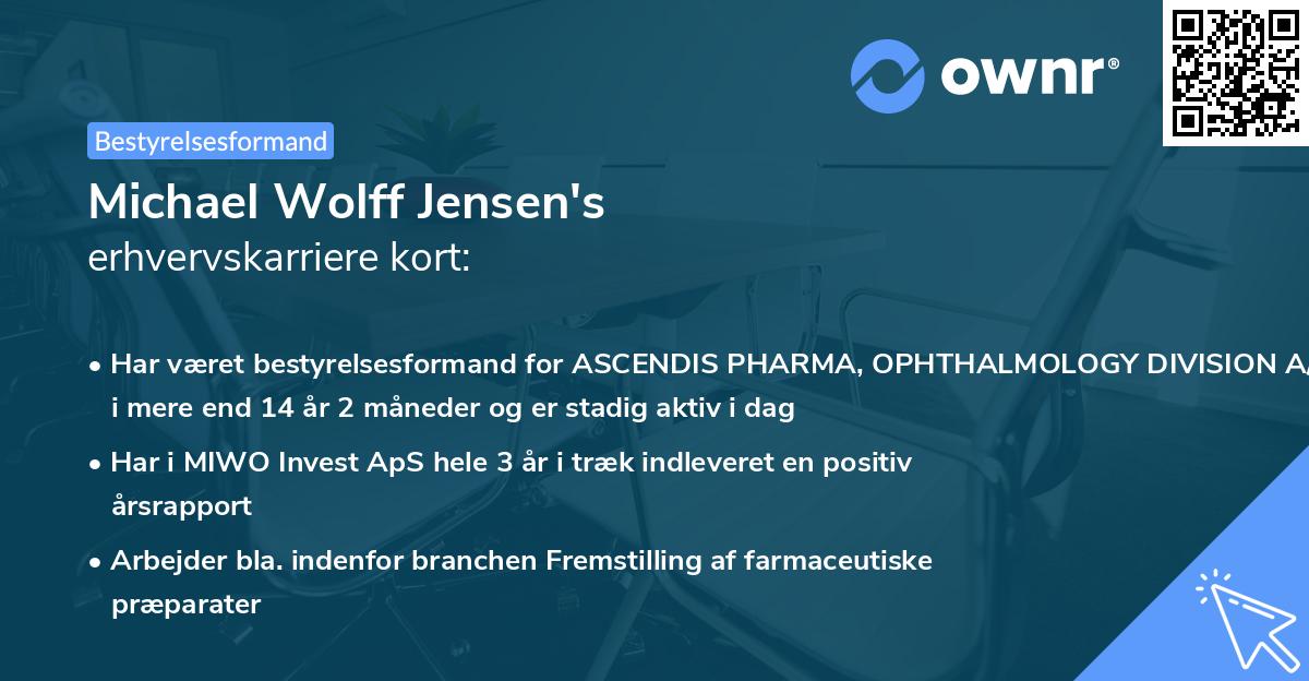 Michael Wolff Jensen's erhvervskarriere kort