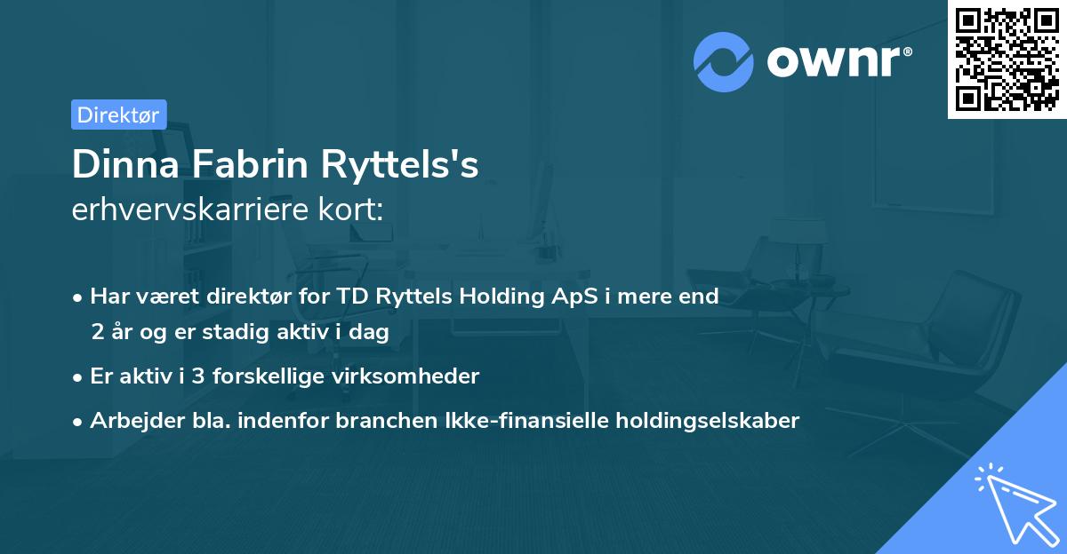 Dinna Fabrin Ryttels's erhvervskarriere kort
