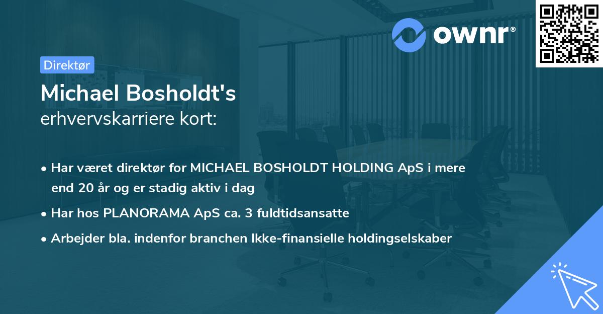 Michael Bosholdt's erhvervskarriere kort