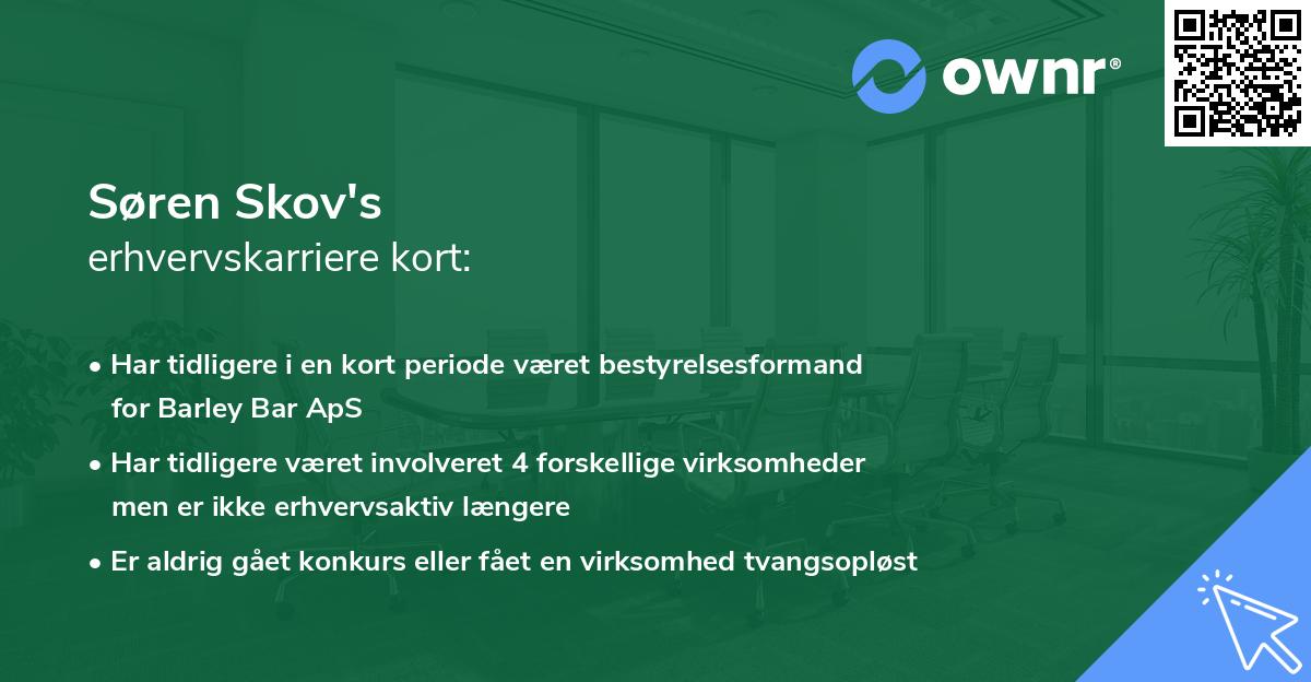 Søren Skov's erhvervskarriere kort