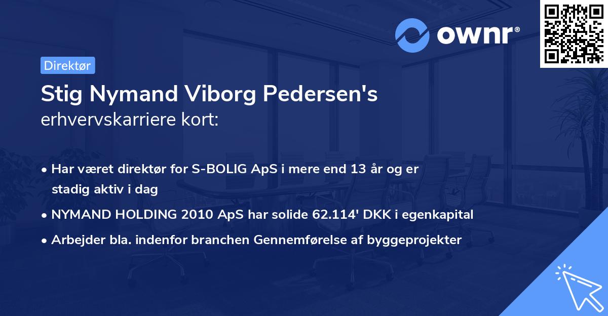 Stig Nymand Viborg Pedersen's erhvervskarriere kort