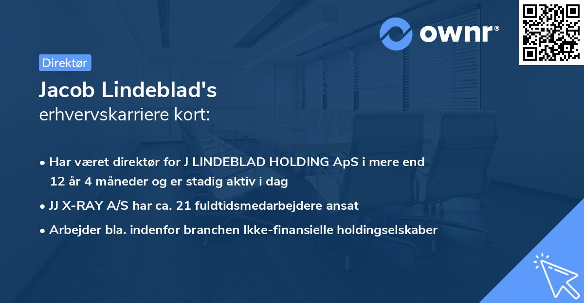 Jacob Lindeblad's erhvervskarriere kort