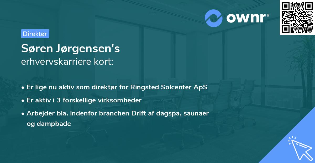 Søren Jørgensen's erhvervskarriere kort