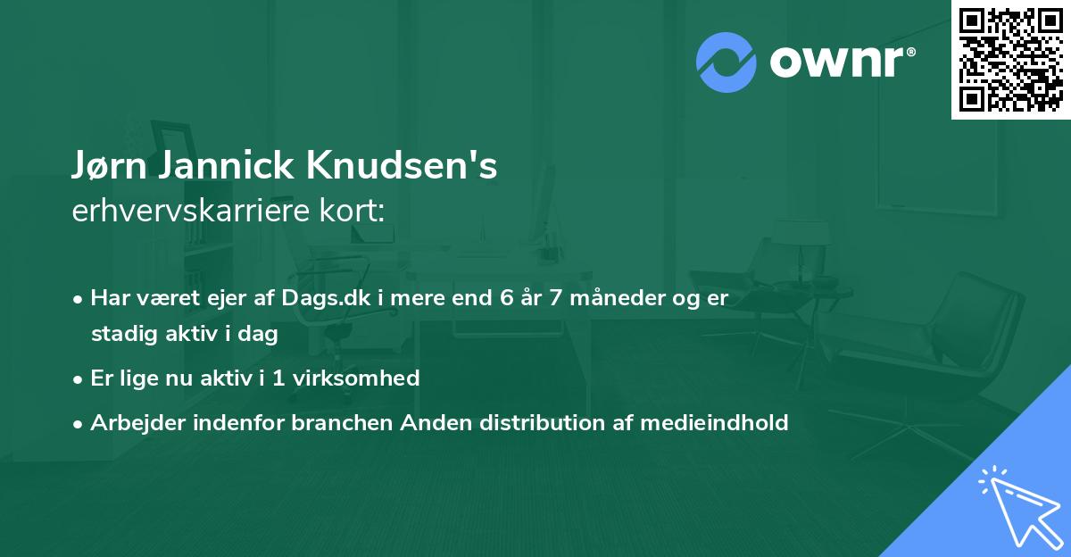 Jørn Jannick Knudsen's erhvervskarriere kort