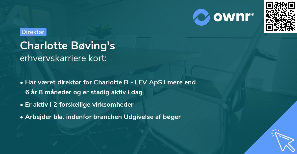 Charlotte Bøving's erhvervskarriere kort