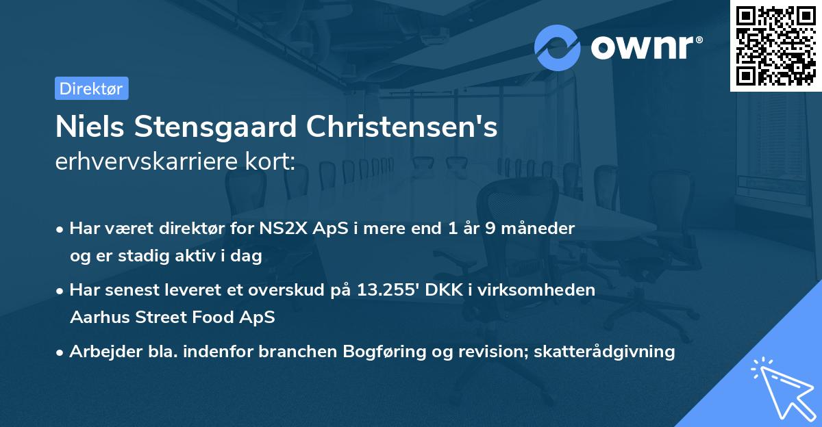 Niels Stensgaard Christensen's erhvervskarriere kort
