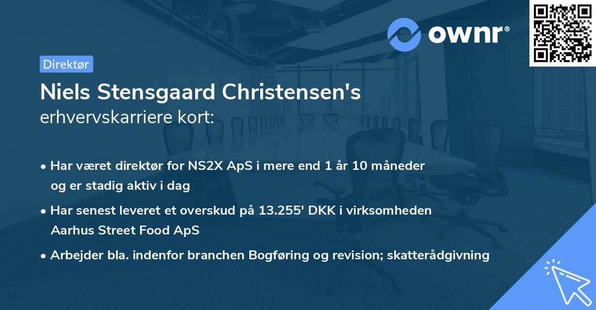 Niels Stensgaard Christensen's erhvervskarriere kort