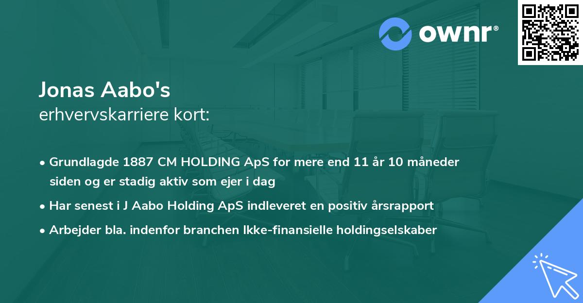 Jonas Aabo's erhvervskarriere kort
