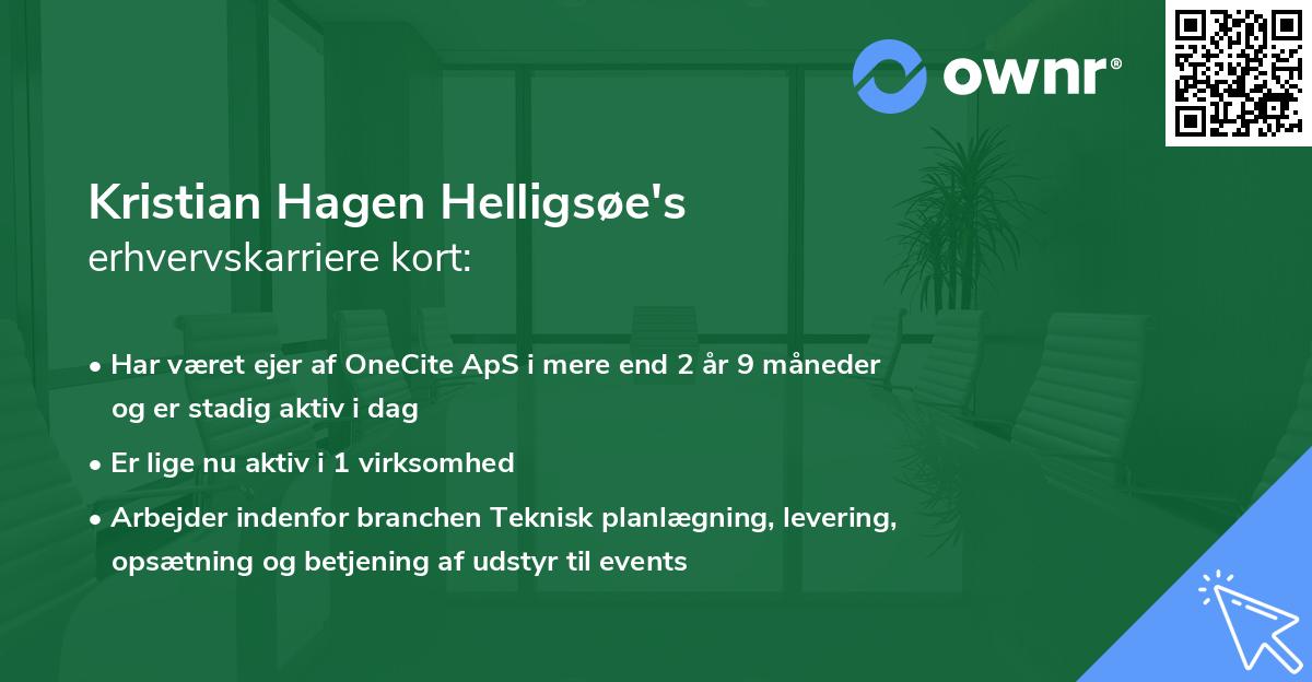 Kristian Hagen Helligsøe's erhvervskarriere kort