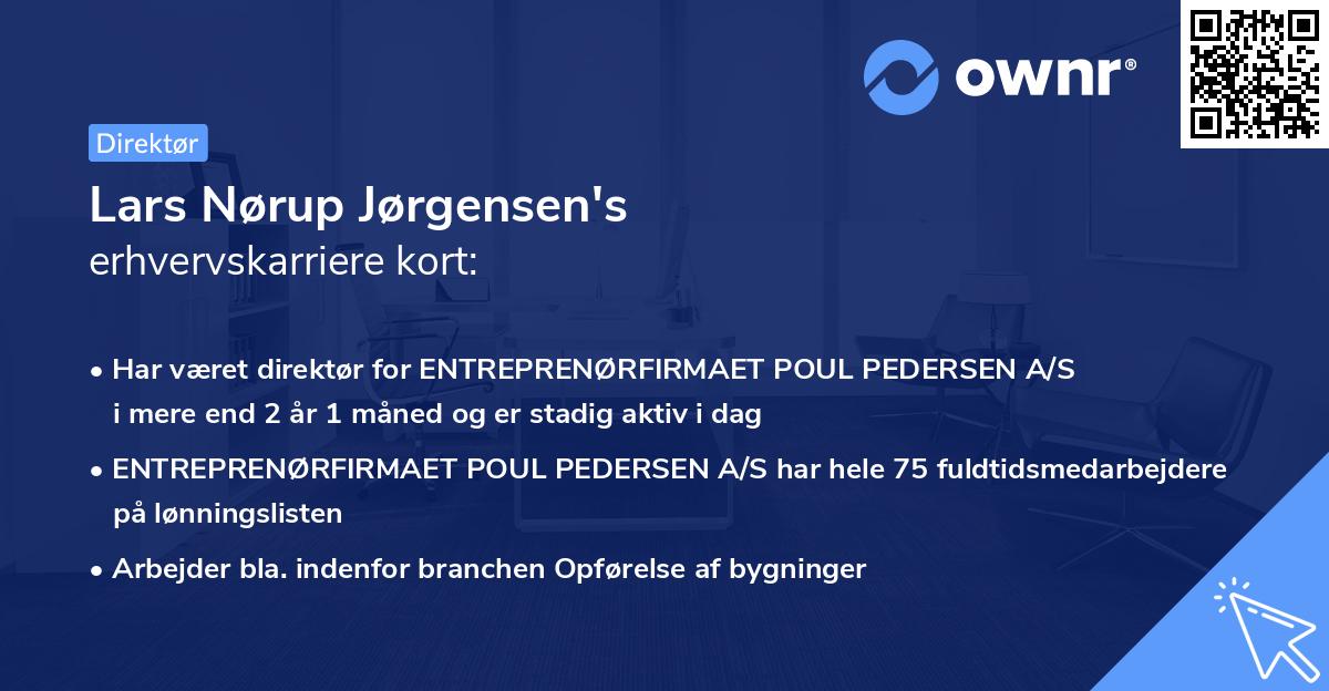 Lars Nørup Jørgensen's erhvervskarriere kort