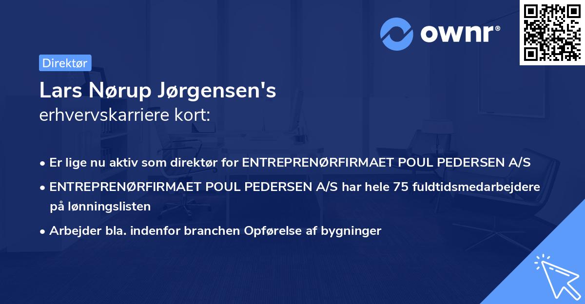 Lars Nørup Jørgensen's erhvervskarriere kort