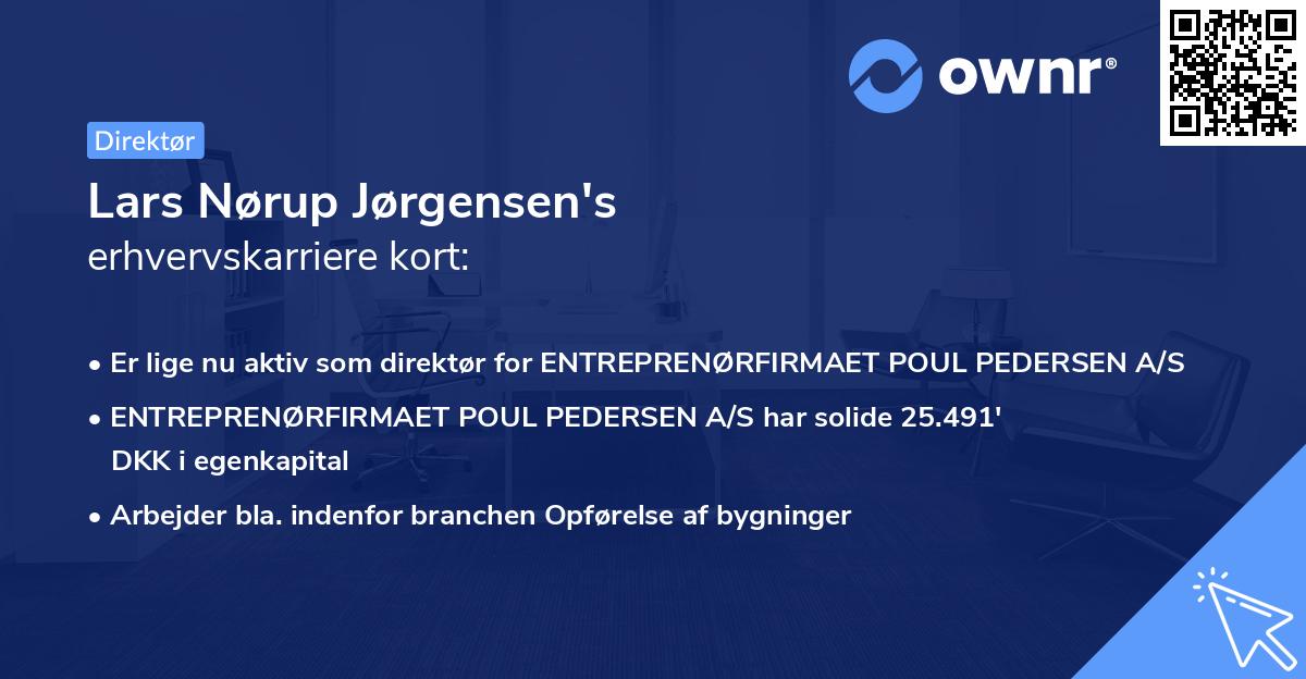 Lars Nørup Jørgensen's erhvervskarriere kort