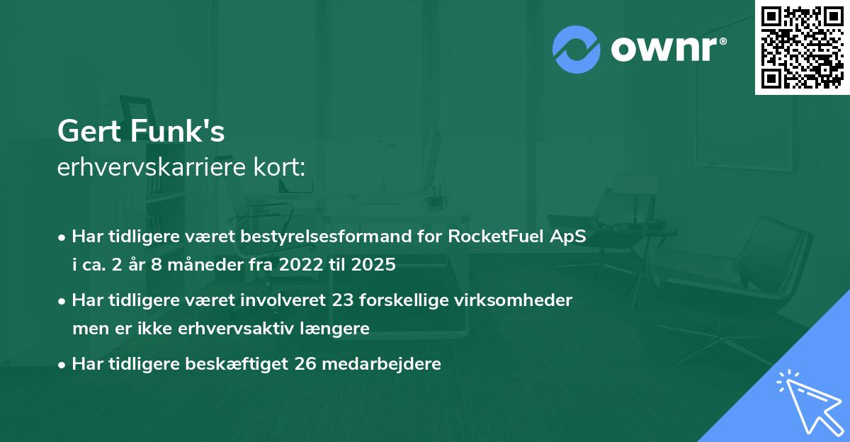 Gert Funk's erhvervskarriere kort