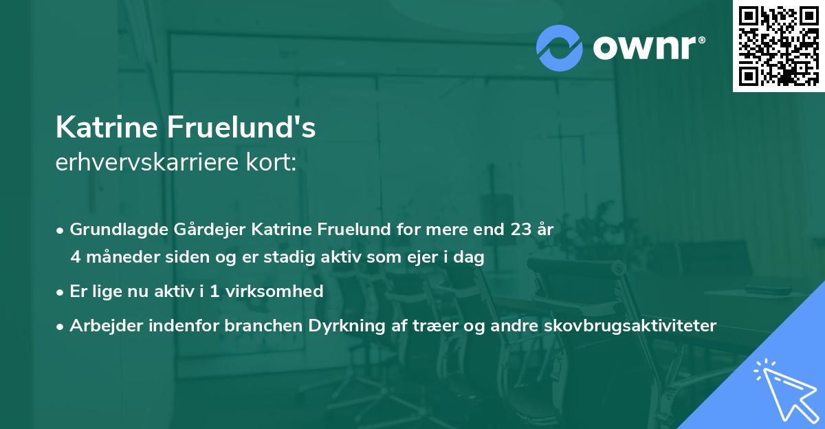 Katrine Fruelund's erhvervskarriere kort