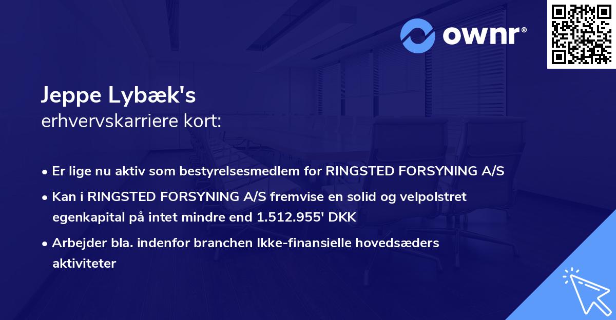 Jeppe Lybæk's erhvervskarriere kort
