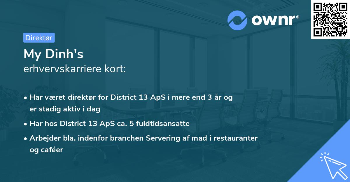 My Dinh's erhvervskarriere kort