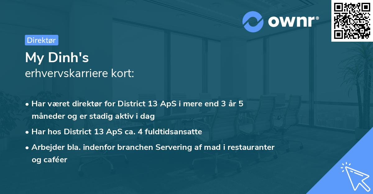 My Dinh's erhvervskarriere kort
