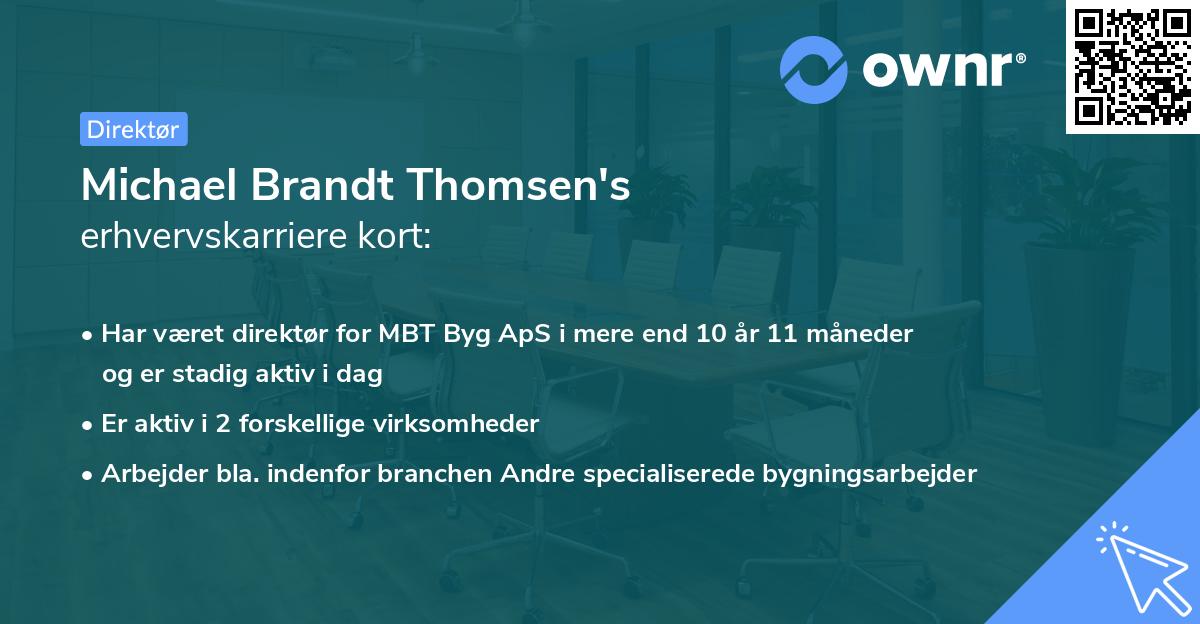 Michael Brandt Thomsen's erhvervskarriere kort