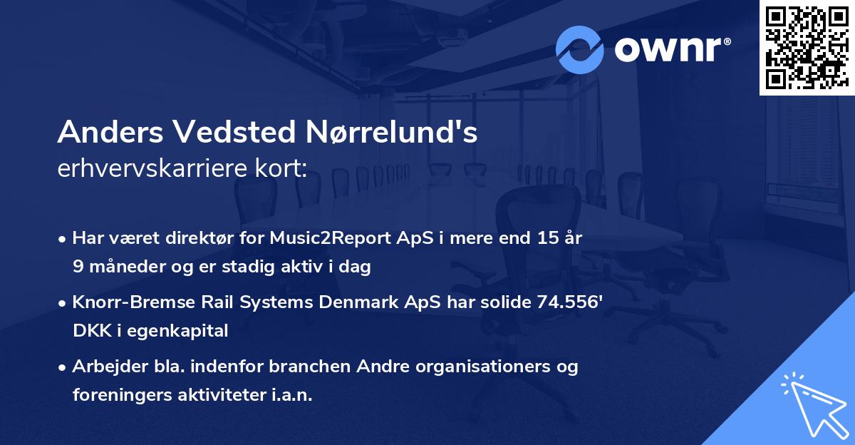 Anders Vedsted Nørrelund's erhvervskarriere kort