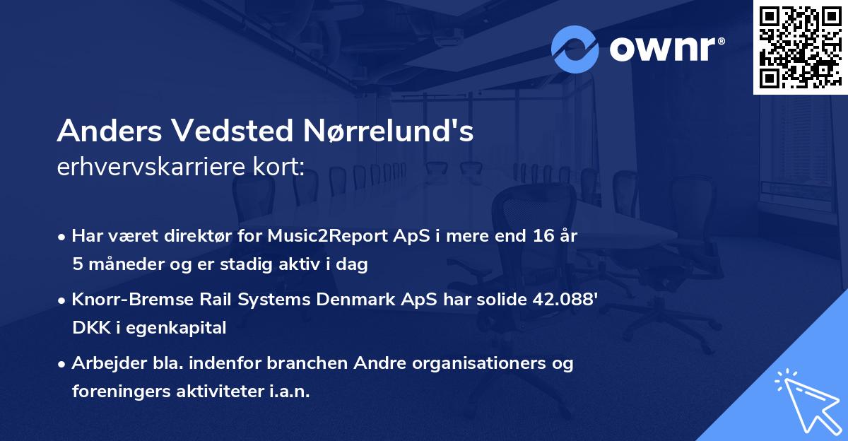 Anders Vedsted Nørrelund's erhvervskarriere kort