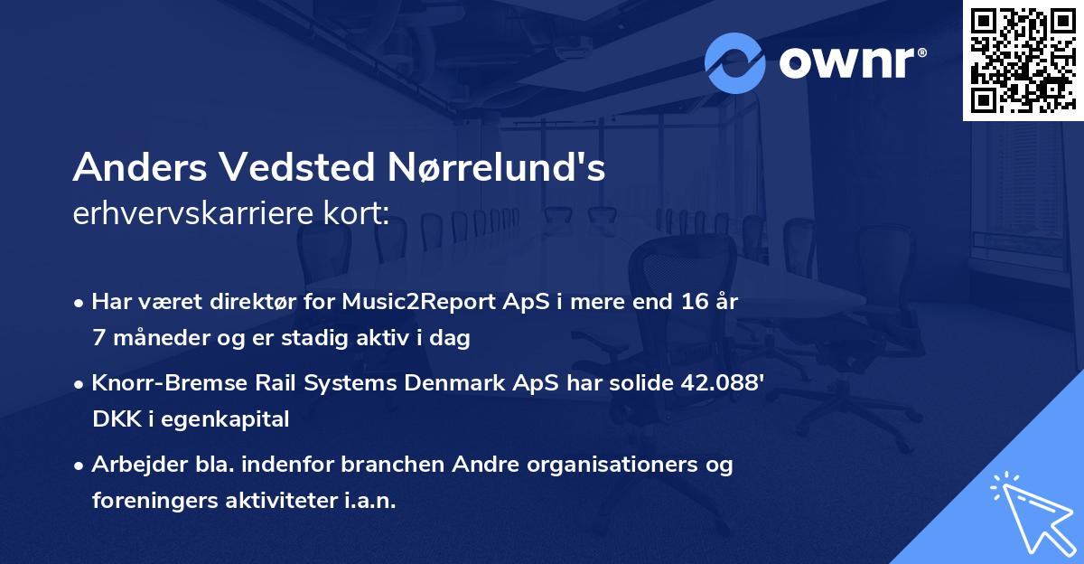 Anders Vedsted Nørrelund's erhvervskarriere kort