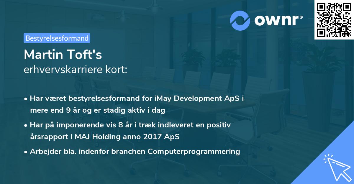 Martin Toft's erhvervskarriere kort