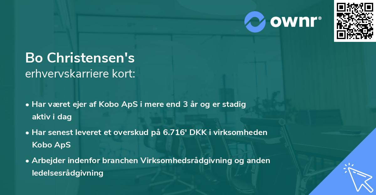 Bo Christensen's erhvervskarriere kort