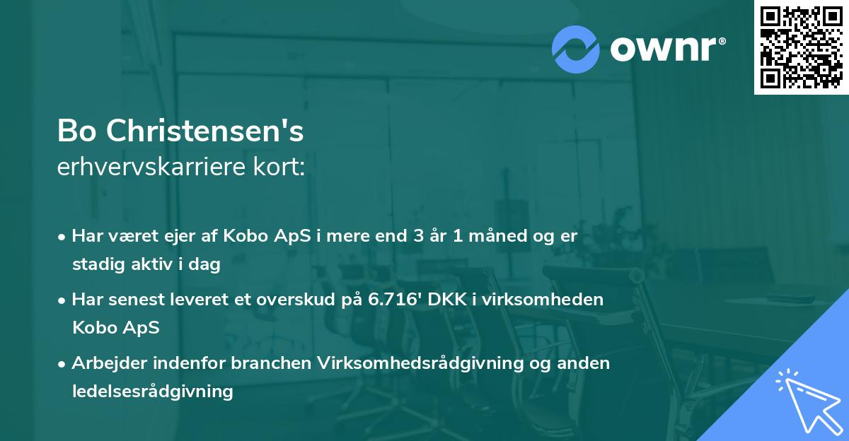Bo Christensen's erhvervskarriere kort