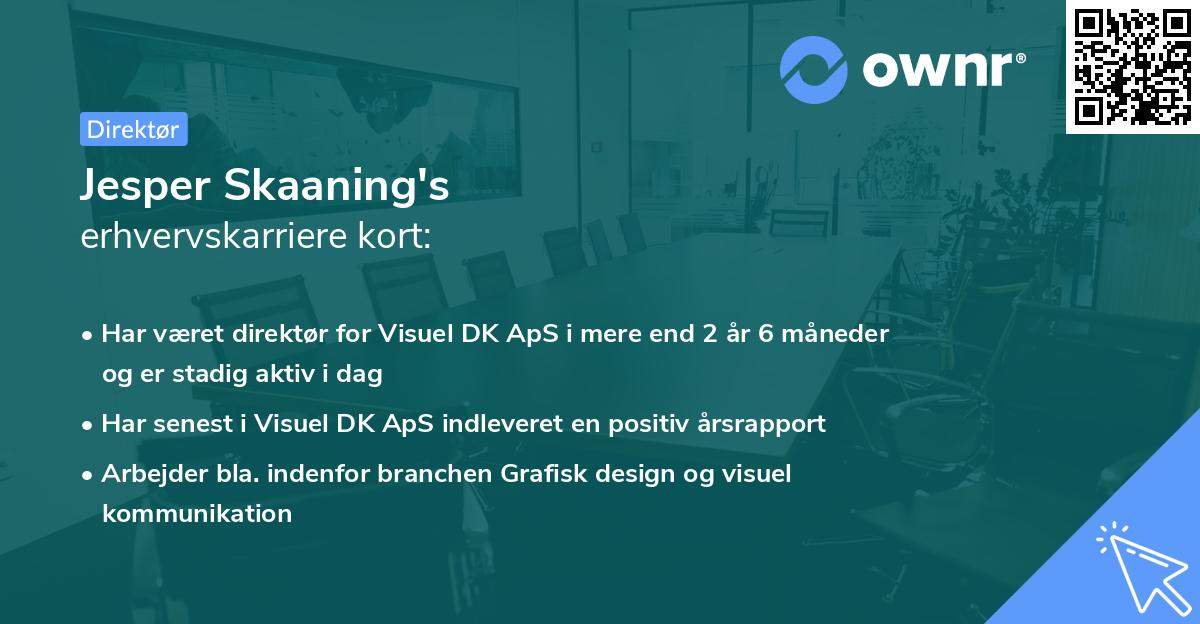 Jesper Skaaning's erhvervskarriere kort
