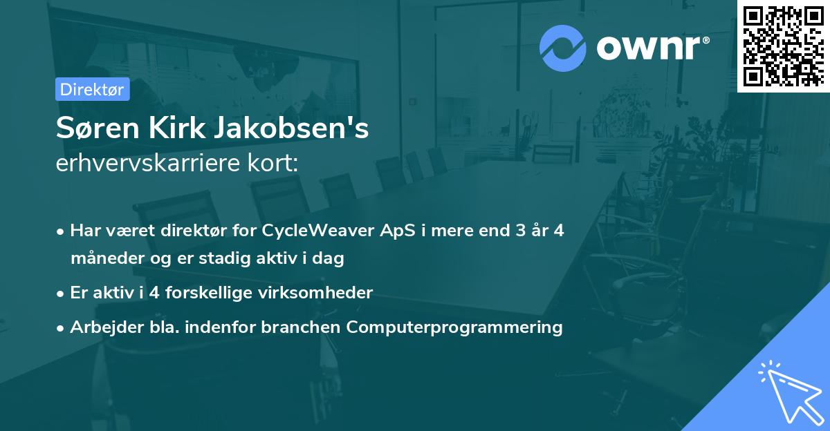 Søren Kirk Jakobsen's erhvervskarriere kort