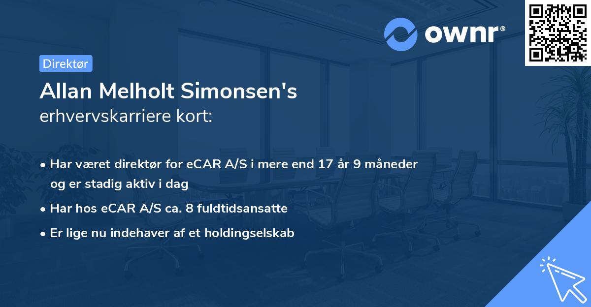 Allan Melholt Simonsen's erhvervskarriere kort