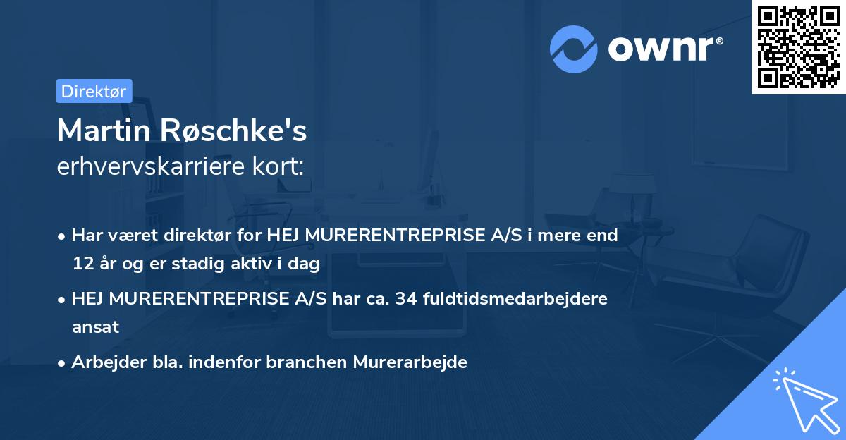 Martin Røschke's erhvervskarriere kort