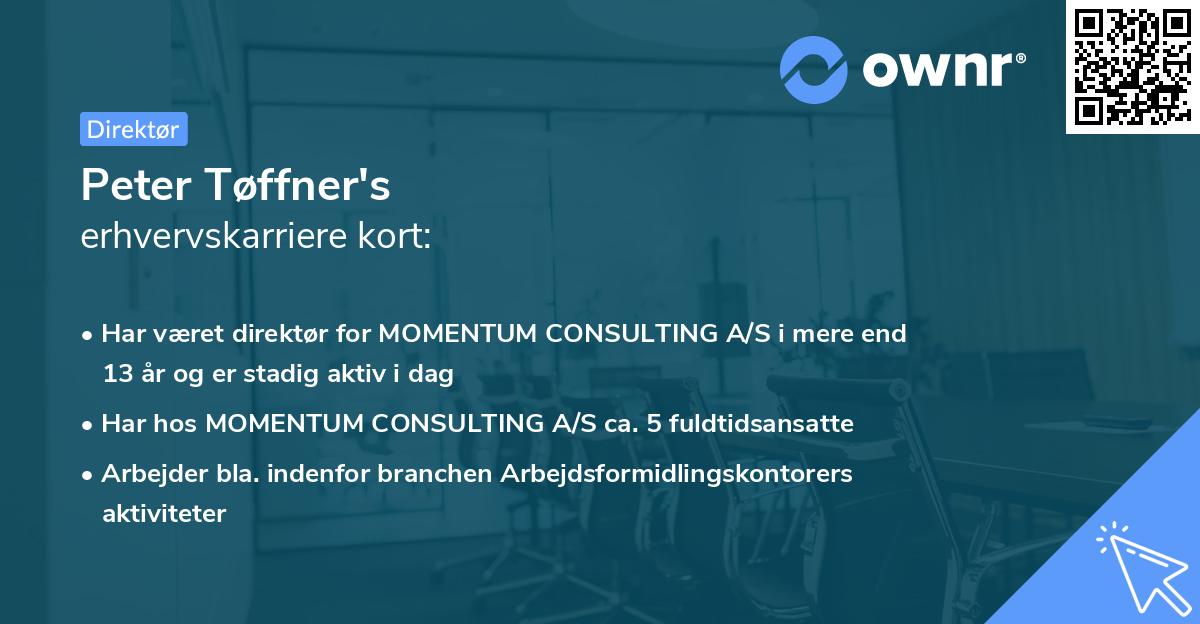 Peter Tøffner's erhvervskarriere kort