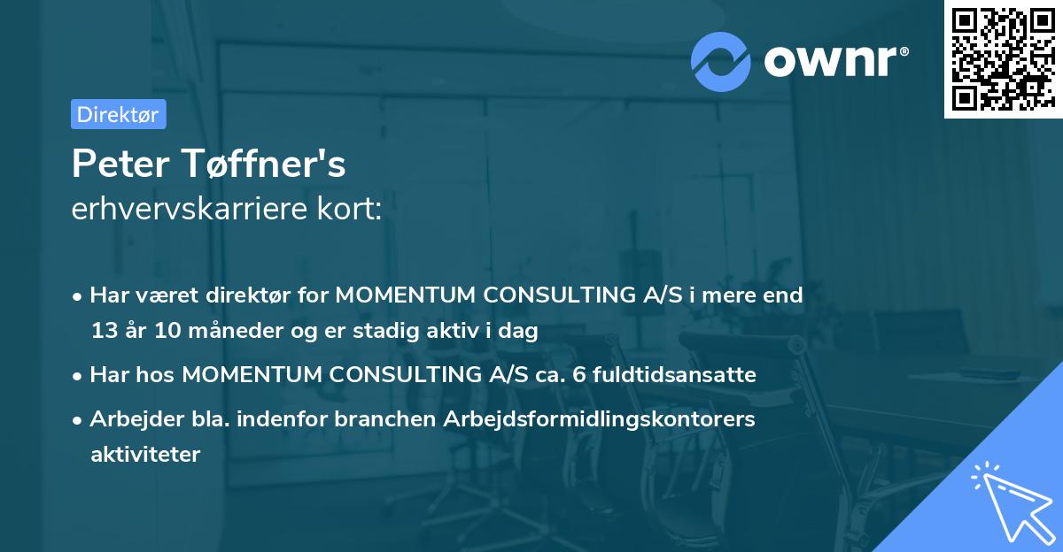 Peter Tøffner's erhvervskarriere kort