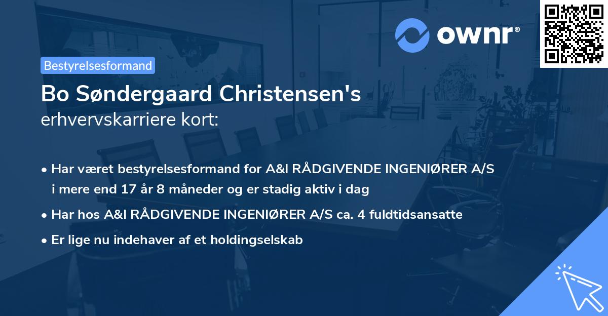 Bo Søndergaard Christensen's erhvervskarriere kort