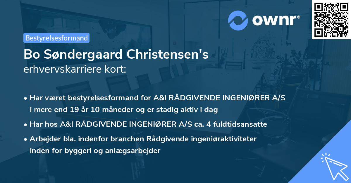 Bo Søndergaard Christensen's erhvervskarriere kort
