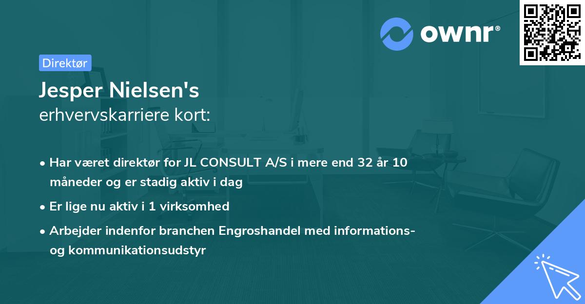 Jesper Nielsen's erhvervskarriere kort