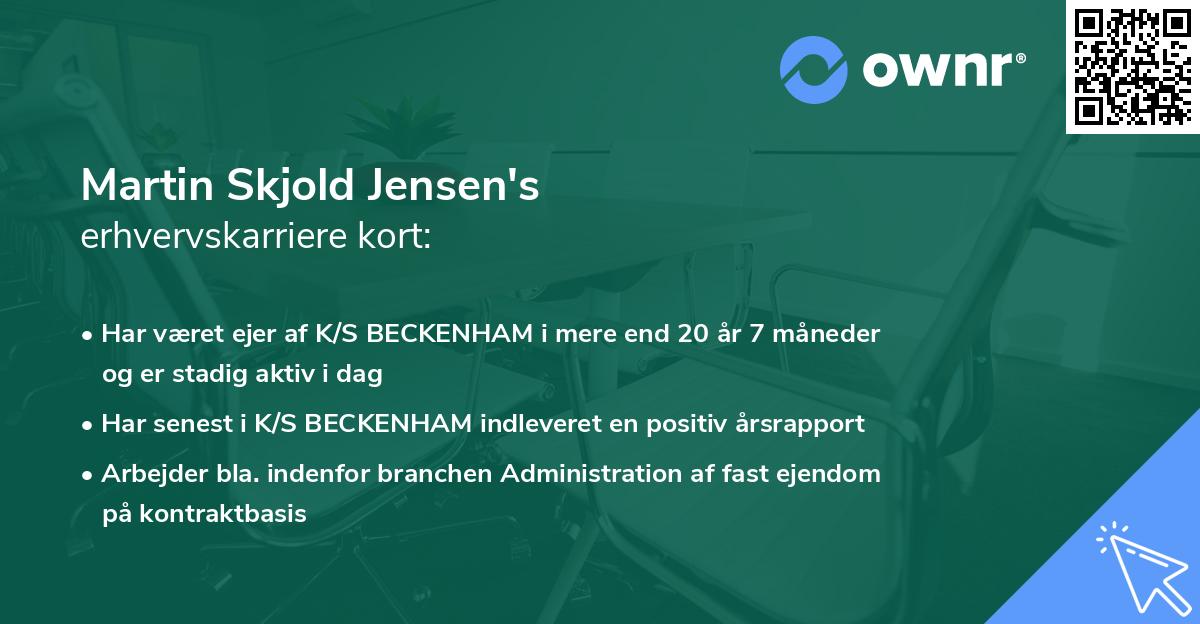 Martin Skjold Jensen's erhvervskarriere kort