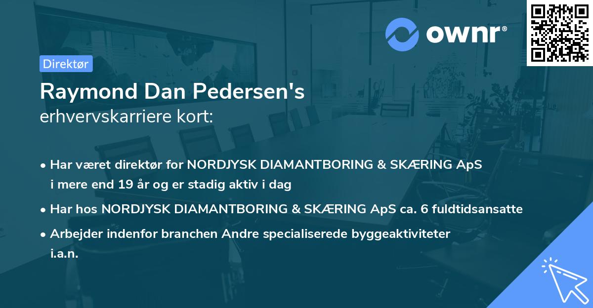 Raymond Dan Pedersen's erhvervskarriere kort