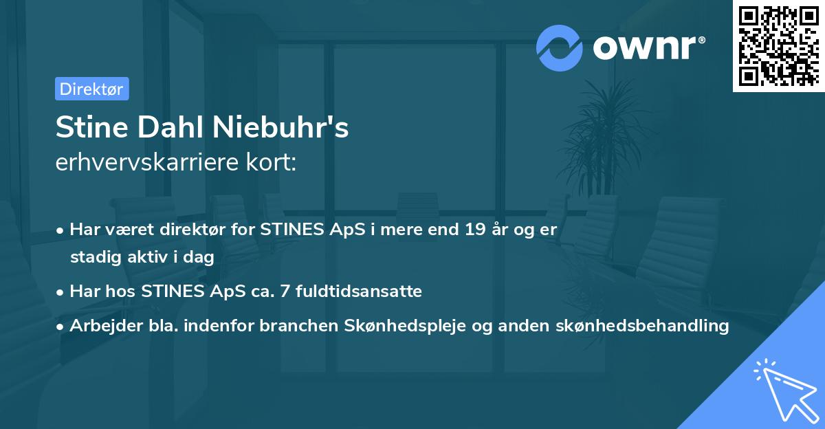 Stine Dahl Niebuhr's erhvervskarriere kort