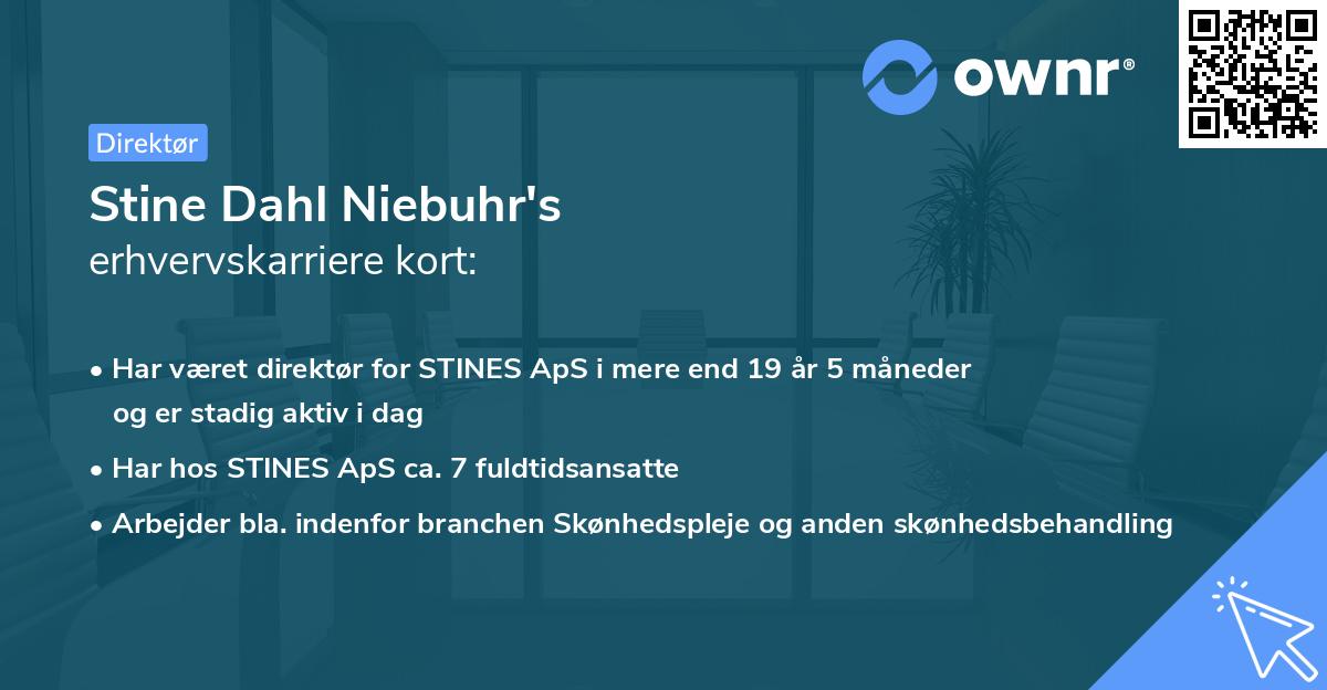 Stine Dahl Niebuhr's erhvervskarriere kort