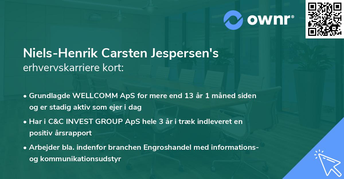 Niels-Henrik Carsten Jespersen's erhvervskarriere kort