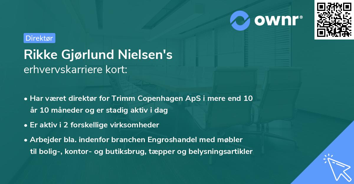 Rikke Gjørlund Nielsen's erhvervskarriere kort