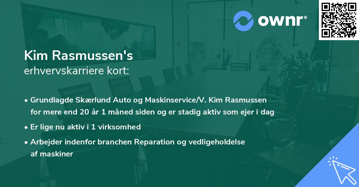 Kim Rasmussen's erhvervskarriere kort