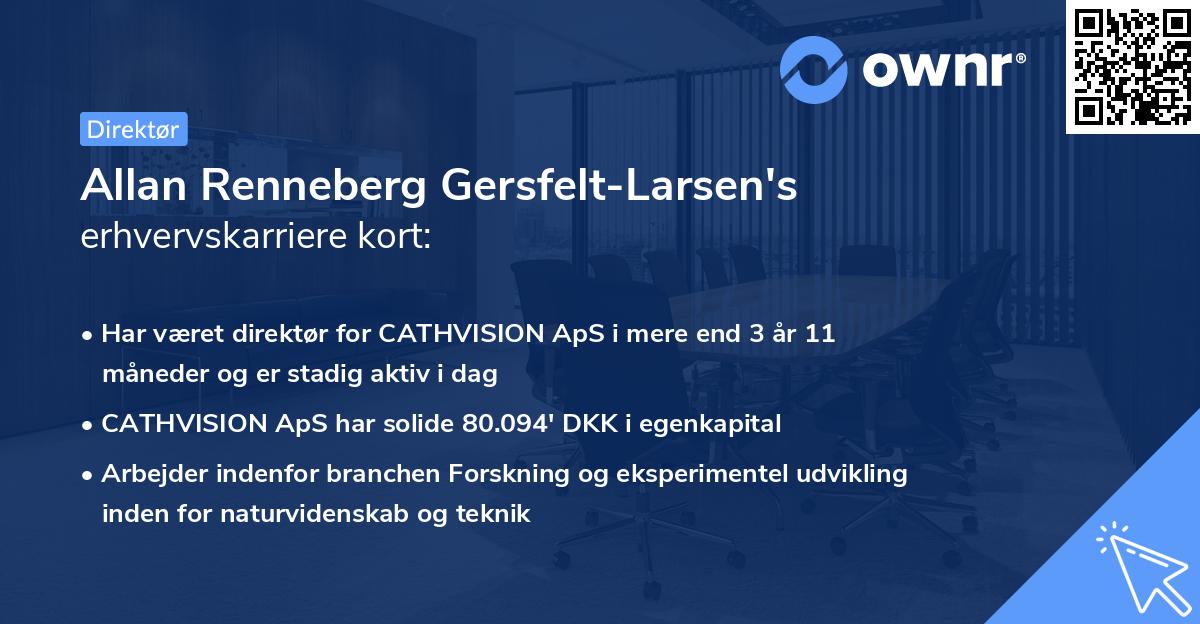 Allan Renneberg Gersfelt-Larsen's erhvervskarriere kort