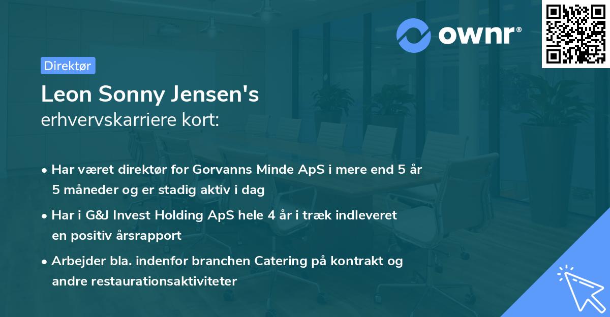 Leon Sonny Jensen's erhvervskarriere kort