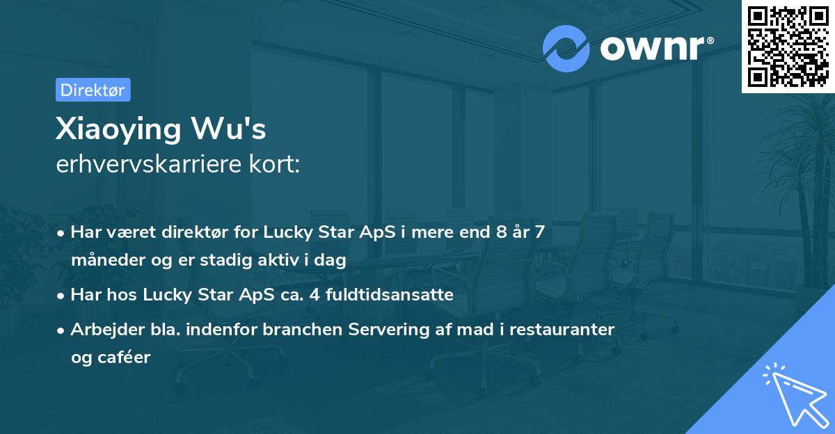 Xiaoying Wu's erhvervskarriere kort