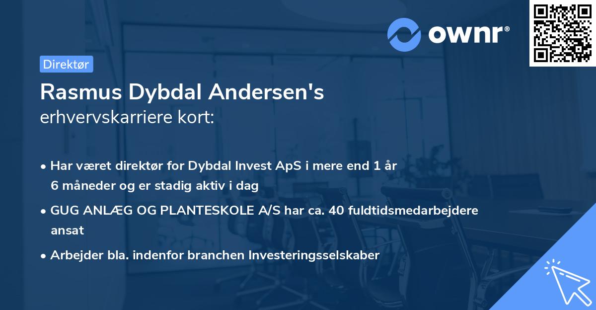 Rasmus Dybdal Andersen's erhvervskarriere kort