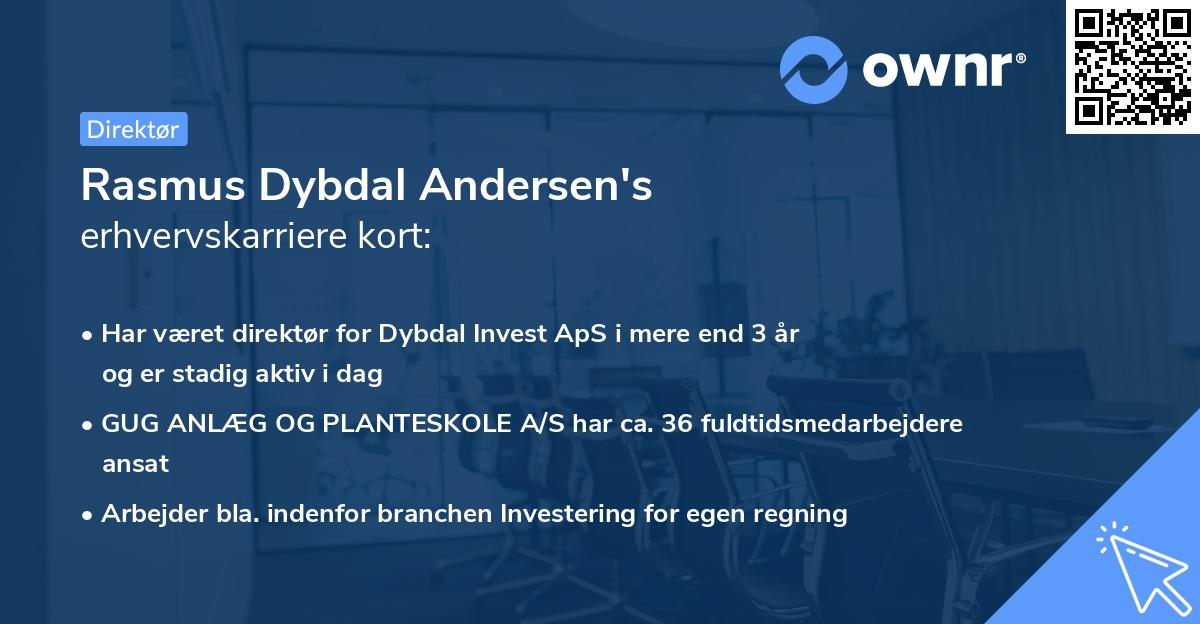 Rasmus Dybdal Andersen's erhvervskarriere kort