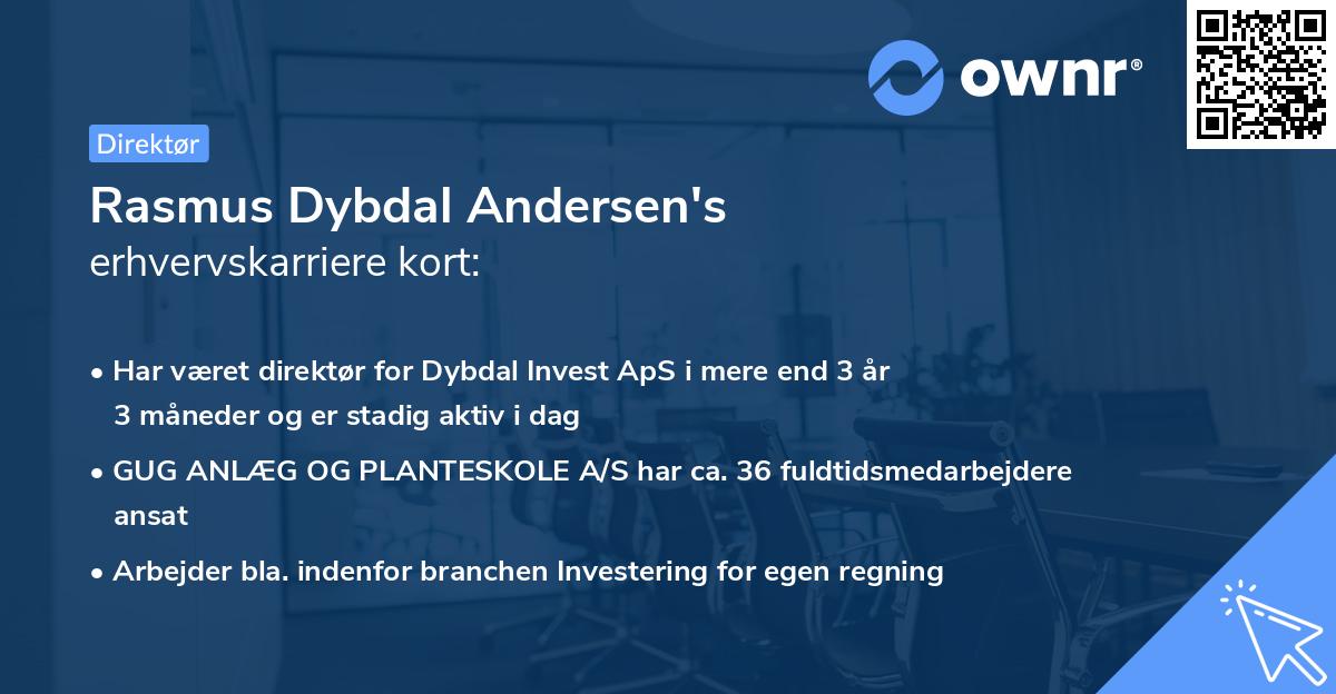 Rasmus Dybdal Andersen's erhvervskarriere kort